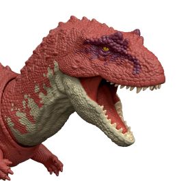 Mattel Jgb88 Dinosaurio Jurassic World Wild Roar Aucasaurus con Mordisco Feroz y Rugido Salvaje, Figura de Ataque