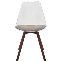 Home Deco Factory Silla con Cojín Scott de Plástico Taupé