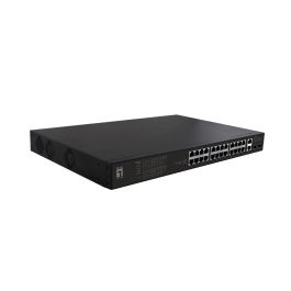 Level One FGP-2831 Switch Gestionable 24x FE 2xGE 2xGSFP 19" con 24 Puertos PoE+ 390W Precio: 404.89000035. SKU: B1GVSQHR62