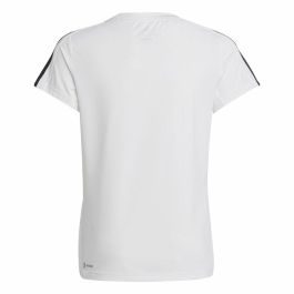 Camiseta de Manga Corta Unisex Adidas Training Essentials 3S Blanco