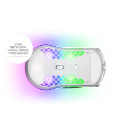 SteelSeries Aerox 3 Wireless Ratón Blanco (62608) RF inalámbrica + Bluetooth Óptico 18000 DPI 1 ms 6 Botones 68 g
