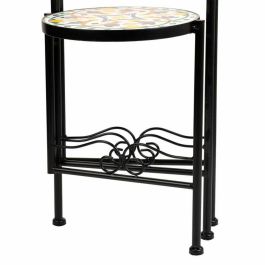 Soporte para Maceta Alexandra House Living Negro Hierro Azulejo 30 x 68 x 30 cm 3 Piezas