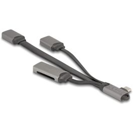 DeLOCK 64303 - Hub USB 2 Puertos con Lector de Tarjetas SD y Micro SD, USB Type-C, USB 2.0 y USB 3.2 Gen 1