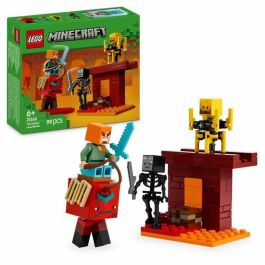 LEGO Minecraft 21266 Batalla de Lava Abisal - Juguete para fanáticos de los videojuegos