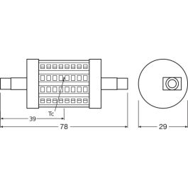 [LVE-4099854049736] Ledvance/Osram Bombilla LED "Special" R7s 8W 1055Lm 2700K 330º IP20