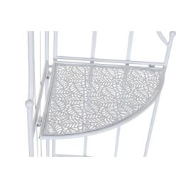 DKD Home Decor Estanteria Terraza Y Jardin Blanco Hierro 32 x 160 x 32 cm 4 Estantes