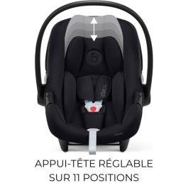 CYBEX Silla de Coche Aton B2 i-Size con Base One, 0-24 meses, Volcano Black. Máxima seguridad con protección lateral LSP y capota solar UPF50+.