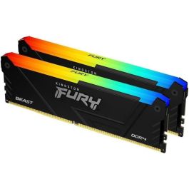 Kingston KF436C18BB2AK2/32 FURY Beast RGB 32GB (2x16GB) DDR4 3600MHz - Intel XMP, AMD Ryzen Ready, Iluminación RGB