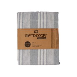 Multiusos Rayas Gris Claro 235X205Cm Giftdecor (8 Unidades) Multiusos Rayas Gris Claro 235X205Cm Giftdecor (8 Unidades)