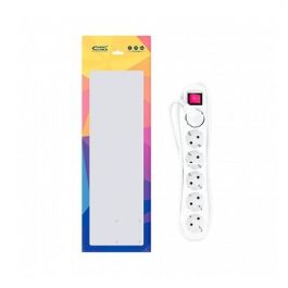 Regleta con Interruptor Nanocable 10.37.0006/ 6 Tomas de Corriente/ Cable 1.4m/ Blanca Regleta con Interruptor Nanocable 10.37.0006/ 6 Tomas de Corriente/ Cable 1.4m/ Blanca