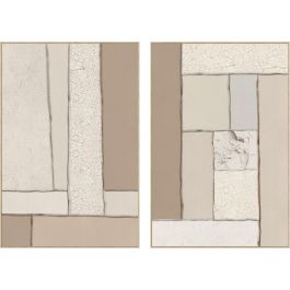 DKD Home Decor Cuadro Scandi Beige Marrón 4.5 x 123 x 83 cm (2 Unidades) Precio: 137.50000044. SKU: B18APNV27V
