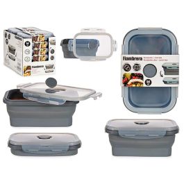 Fiambrera Silicona Rectangular 540Ml Antracita Kinvara 16X2CM (24 Unidades) Precio: 78.58999973. SKU: B1DGW9CBBR