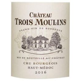 CHâteau tres Moulins 2016 Haut -Médoc Bourgeois Raw - Burdeos Wine Wine CHâteau tres Moulins 2016 Haut -Médoc Bourgeois Raw - Burdeos Wine Wine
