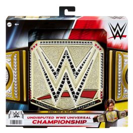 Mattel Hyj35 Título de Campeón WWE Undisputed Universal, Cinturón Infantil de Lucha Libre, Más de 90 cm Ajustable