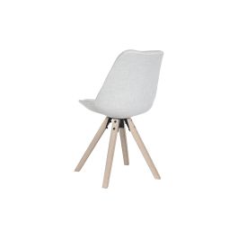 DKD Home Decor Silla Scandi Gris Claro 55 x 84 x 48 cm Madera de Roble y Poliéster