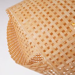 Lámpara Colgante Bambú Badalona, Estilo Natural y Mediterráneo, Casquillo E27 para Salón, Comedor, Dormitorio SKD-P80025