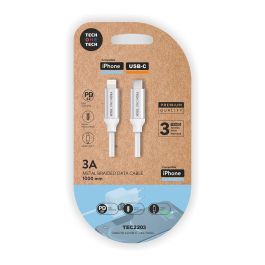 Cable Tech-One-Tech Usb-C-Lightning Alto Rendimiento 3A Blanco 1 M. Precio: 5.98999973. SKU: B1DGD39J8J