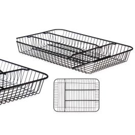 Cubertero Metal 4 Huecos Negro Kinvara 26X5CM (6 Unidades) Precio: 33.4999995. SKU: B1BN8XZM9K