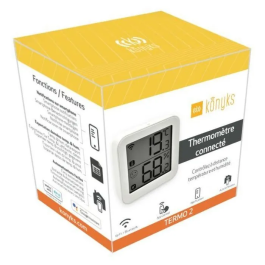 Konyks KON3770024338720 Termómetro e higrómetro Wi-Fi con pantalla grande para interior - Blanco