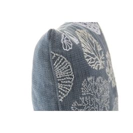 DKD Home Decor Cojin Atlantico Azul Blanco Chenilla 10 x 45 x 45 cm (2 Unidades)