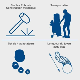 Scheppach DC500 Aspiradora de taller 75L