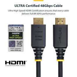 Cable HDMI Startech HDMI21-CBL-8K60-2M Negro 2 m