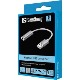 Sandberg Adaptador Convertidor USB para Auriculares Mini-jack de 4 Polos