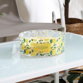 Home Deco Factory Vela Citronela Antimoustique 4 Mechas Vidrio 760g d.19cm h.7,5cm 25h