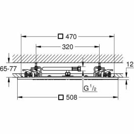 Grohe 27286000 Ducha de Techo Rainshower F-Series 20, 1 Chorro Lluvia DreamSpray, 508x508mm, Cromo StarLight, Antical SpeedClean