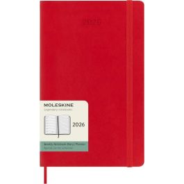 Moleskine DSF212WN3Y26 Agenda 2026 Semanal 12 Meses Tapa Blanda L (13x21 cm) Rojo Goma Elástica