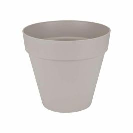 Maceta Elho Round Loft Urban Ø 20 cm Gris Cálido con Sistema de Riego para Balcón, Jardín o Terraza