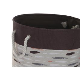 Cesta Ropa Basicos DKD Home Decor Gris Burdeos 45 x 45 x 45 cm (3 Unidades) Cesta Ropa Basicos DKD Home Decor Gris Burdeos 45 x 45 x 45 cm (3 Unidades)