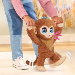 furReal 28113 Peanut el Mono Interactivo: Peluche Caminador con 100+ Reacciones, Sonidos y Acciones como Caminar, Sentarse, Beber - 38 cm