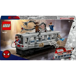 Lego Marvel 76321 Escena de tren de Spider-Man y Doctor Octopus Juguete para niños de 9 años