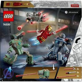 Lego 76320 Marvel Iron Man y War Machine contra los drones de Hammer - Juguete de construcción para niños de 7 años