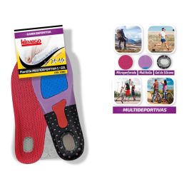 Hidalgo Plantilla Multideportiva Gel Talla 34-40 Microperforada Transpirable para Calzado