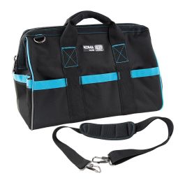 Koma Tools Bolsa de herramientas poliéster 41,5x21x27cm, 12 bolsillos interiores, 10 exteriores, correa ajustable Precio: 17.69000035. SKU: B1A76TZC4W