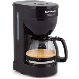 Orbegozo CG 4014 Cafetera de Goteo 6 Tazas Negra con Filtro Permanente, Jarra Cristal, Antigoteo, Placa Calentadora 650W