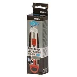 WEDO 78 830 Cúter de Seguridad con Cuchilla Larga Retráctil Intercambiable de Acero Inoxidable 60x19mm Negro/Rojo