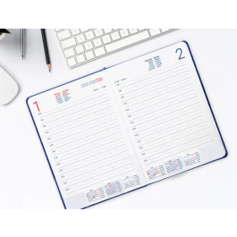 Liderpapel Sifnos Agenda 2026 Día Página A5 Encuadernada Rojo Papel 70 gr FSC