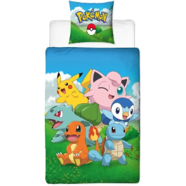 Pokemon Juego de Cama Pikachu y Amigos Azul Microfibra Funda Nórdica 140x200 cm + Funda Almohada 63x63 cm Precio: 28.78999948. SKU: B1GF39PB3Q