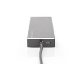 Digitus Concentrador USB 3.0 de 7 puertos con fuente de alimentación, 5 Gbit/s, aluminio gris