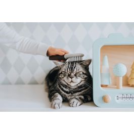 Hunter Cepillo Extra Suave Talla S para Perros y Gatos - Ideal para Pelo Corto, Medio y Largo, Diseño Ergonómico, Garantiza un Pelaje Brillante y Saludable