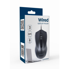 Gembird MUS-3B-01 Ratón de Oficina Óptico Ambidextro USB con Cable Negro 1000 DPI, 3 Botones y Rueda. Precio: 7.49999987. SKU: S5602144