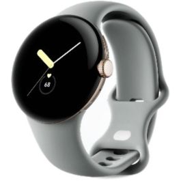 Google Pixel Watch Champagne Gold Acero Inoxidable 41mm 4G con Banda Deportiva Hazel