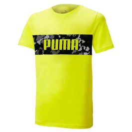 Camiseta de Manga Corta Infantil Puma 676285 40 Amarillo