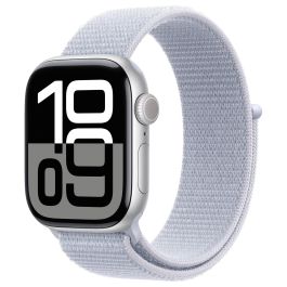 Apple Watch Series 10 GPS + Cellular 42mm Plata Aluminio con Correa Azul Nube Sport Loop