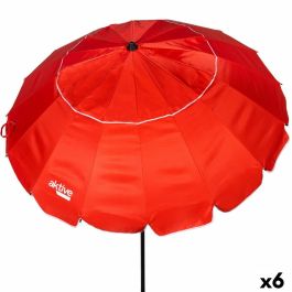 Sombrilla Aktive Rojo Aluminio 240 x 235 x 240 cm (6 Unidades) Sombrilla Aktive Rojo Aluminio 240 x 235 x 240 cm (6 Unidades)