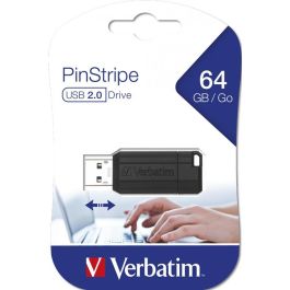 Verbatim PinStripe Memoria USB Retráctil 64 GB Negra, Ligera y con Diseño Deslizante sin Tapa para Proteger la Conexión Precio: 8.99386708. SKU: S7718536