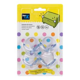 Inofix Protector cantos transparente 5000-0-001 (blister 4 unid.) Protector de cantos adhesivo PVC flexible para golpes